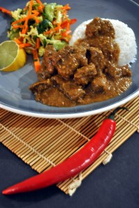 Rendang served