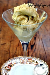 ripe banana icecream served