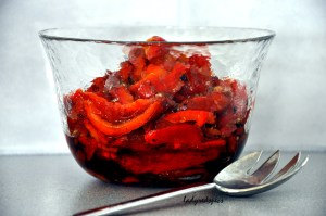 roasted red cap salad served 2