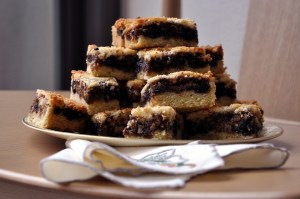 Coconut Macaroon Slice served