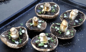 Roasted mushrooms unbaked