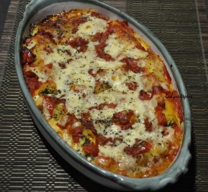 Spinach Ricotta Canneloni baked