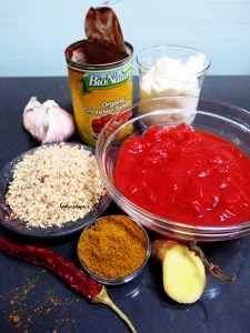 Quick lamb curry ingreds