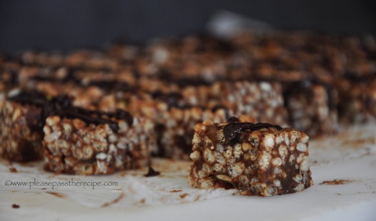 No Bake Nutty Chocolate Ginger Bars