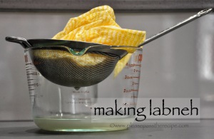 making labneh