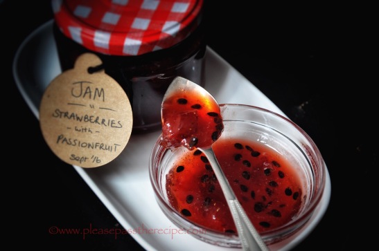 Jam-Strawberries with Passionfruit
