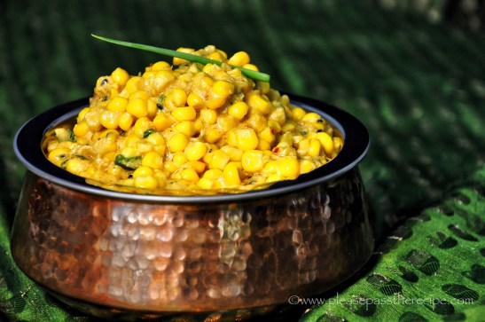 sweet corn in spiced coconut milk
