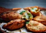 potato and pea samosas