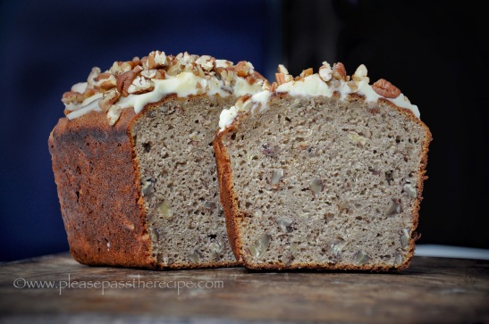 Buckwheat Banana Cake with Pecans and Maple Syrup