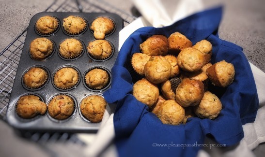 ham, cheese and chilli muffins